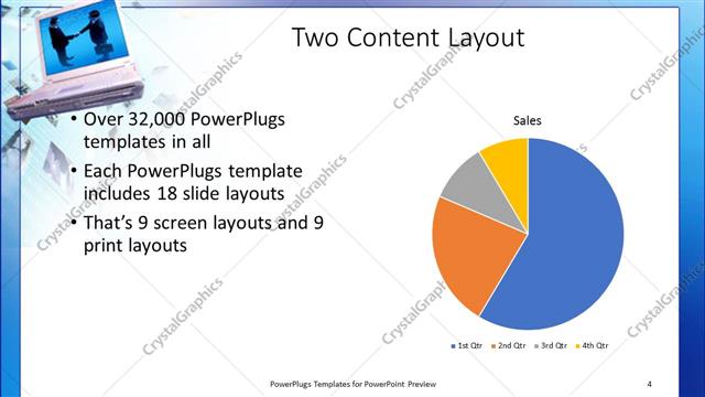 Two Content presentation slide layout