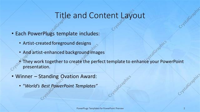 Title and Content presentation slide layout