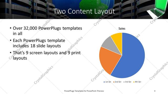 Two Content presentation slide layout