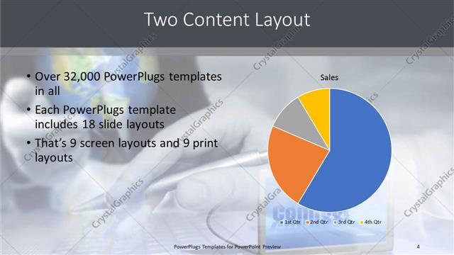 Two Content presentation slide layout