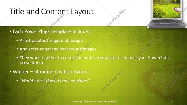 Title and Content presentation slide layout