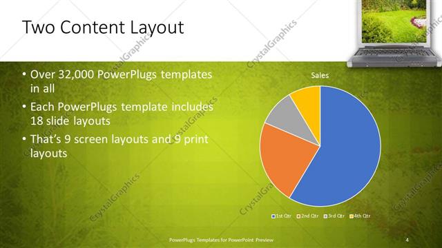 Two Content presentation slide layout