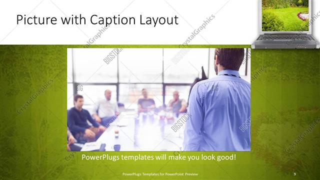 Picture with Caption presentation slide layout