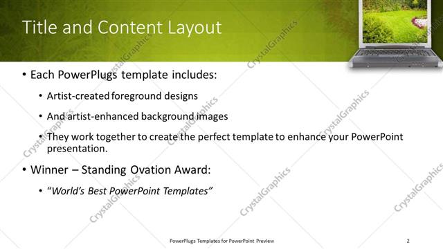 Title and Content presentation slide layout