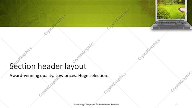 Section Header presentation slide layout