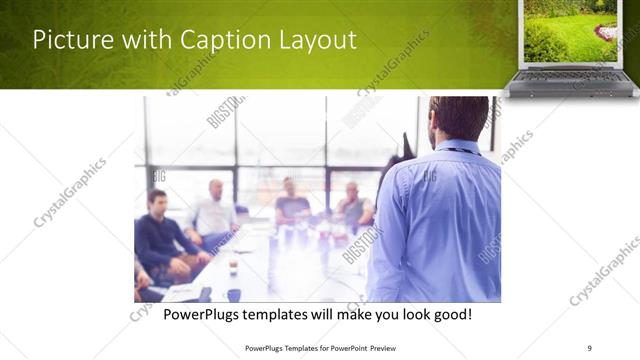 Picture with Caption presentation slide layout