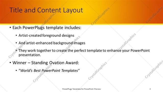 Title and Content presentation slide layout