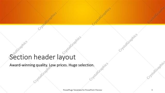 Section Header presentation slide layout