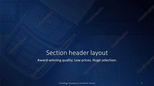 Section Header presentation slide layout