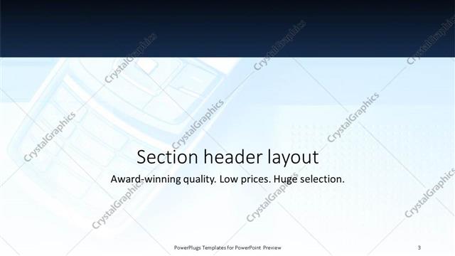 Section Header presentation slide layout