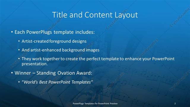 Title and Content presentation slide layout