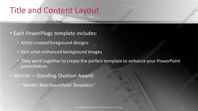 Title and Content presentation slide layout