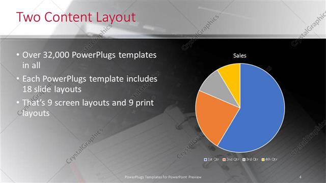 Two Content presentation slide layout