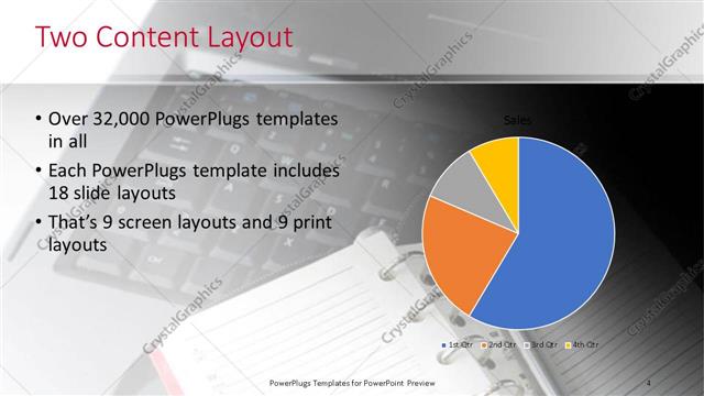 Two Content presentation slide layout