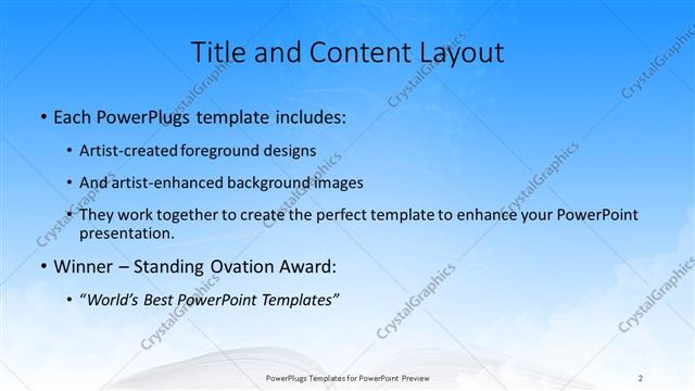 Title and Content presentation slide layout