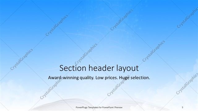 Section Header presentation slide layout