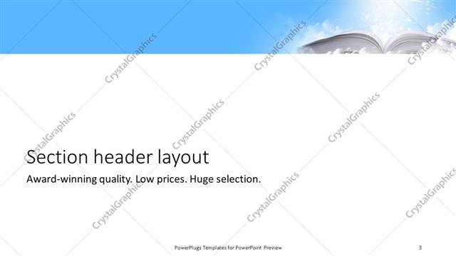 Section Header presentation slide layout