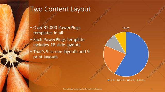 Two Content presentation slide layout