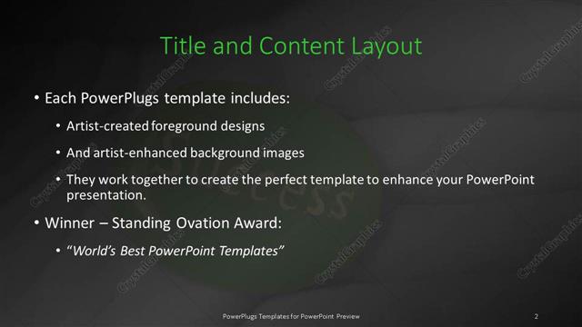 Title and Content presentation slide layout