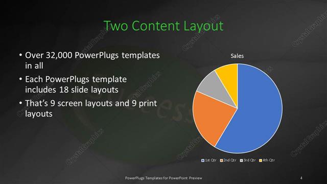 Two Content presentation slide layout