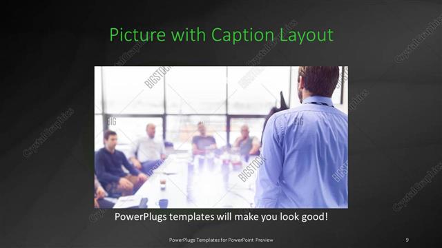 Picture with Caption presentation slide layout