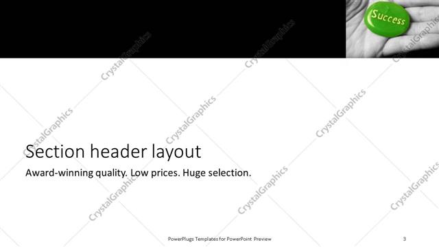 Section Header presentation slide layout