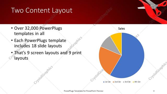 Two Content presentation slide layout