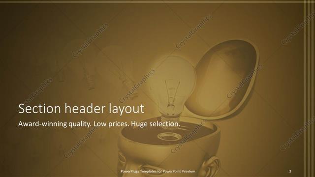 Section Header presentation slide layout