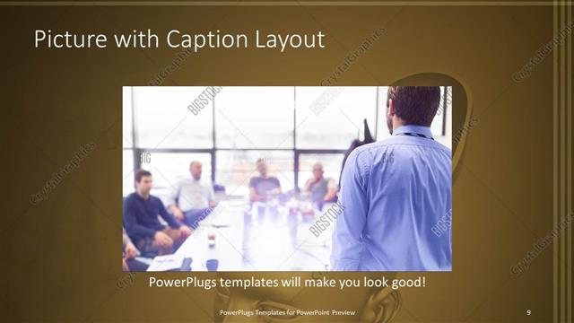 Picture with Caption presentation slide layout