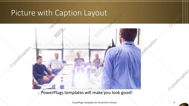 Picture with Caption presentation slide layout