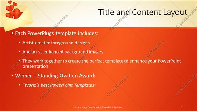 Title and Content presentation slide layout
