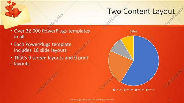 Two Content presentation slide layout