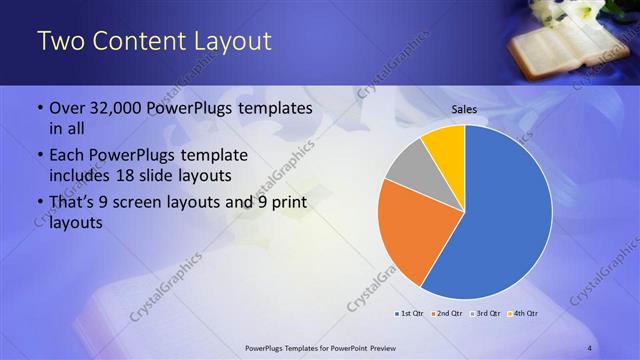 Two Content presentation slide layout