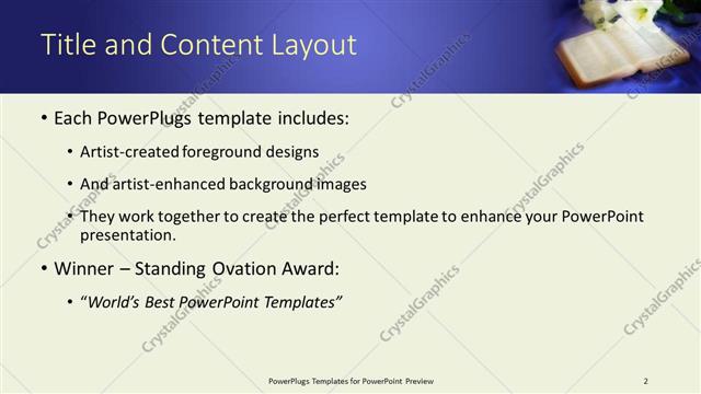 Title and Content presentation slide layout