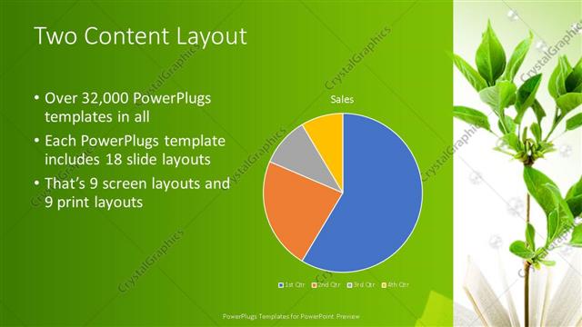 Two Content presentation slide layout