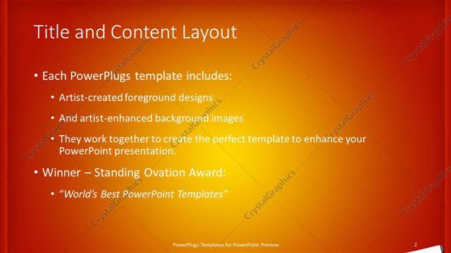 Title and Content presentation slide layout