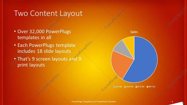 Two Content presentation slide layout