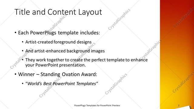 Title and Content presentation slide layout