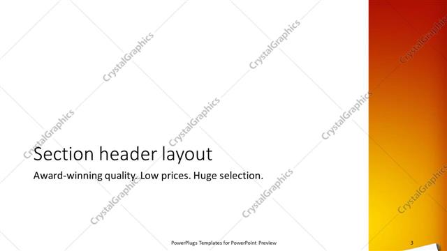Section Header presentation slide layout