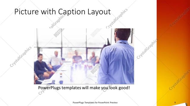 Picture with Caption presentation slide layout
