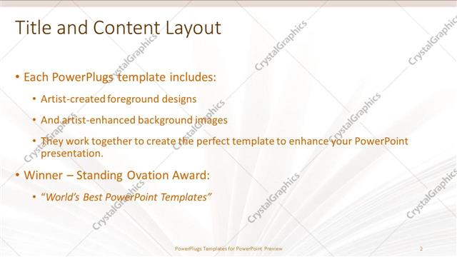 Title and Content presentation slide layout