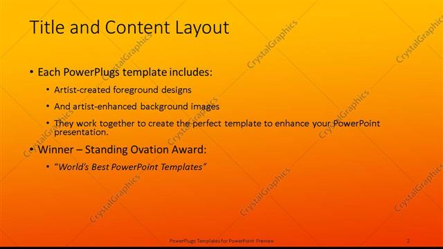 Title and Content presentation slide layout