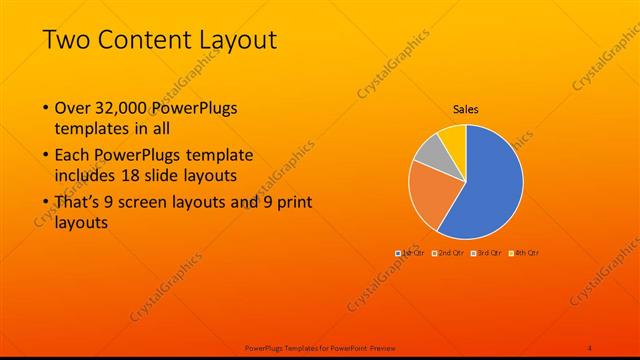 Two Content presentation slide layout