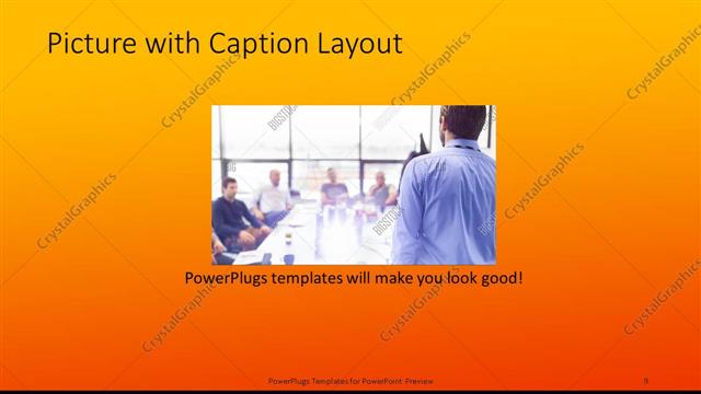 Picture with Caption presentation slide layout