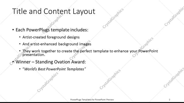 Title and Content presentation slide layout