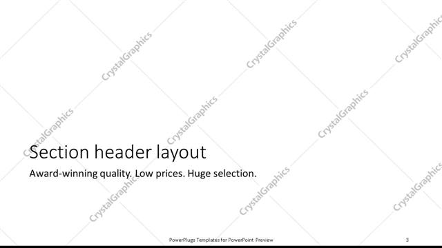 Section Header presentation slide layout