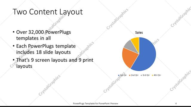 Two Content presentation slide layout