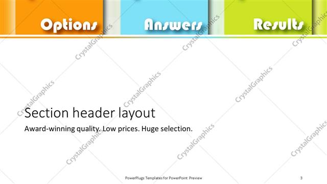 Section Header presentation slide layout