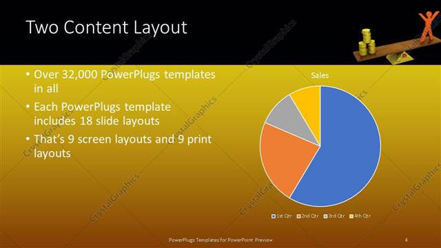Two Content presentation slide layout