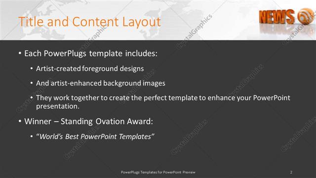 Title and Content presentation slide layout
